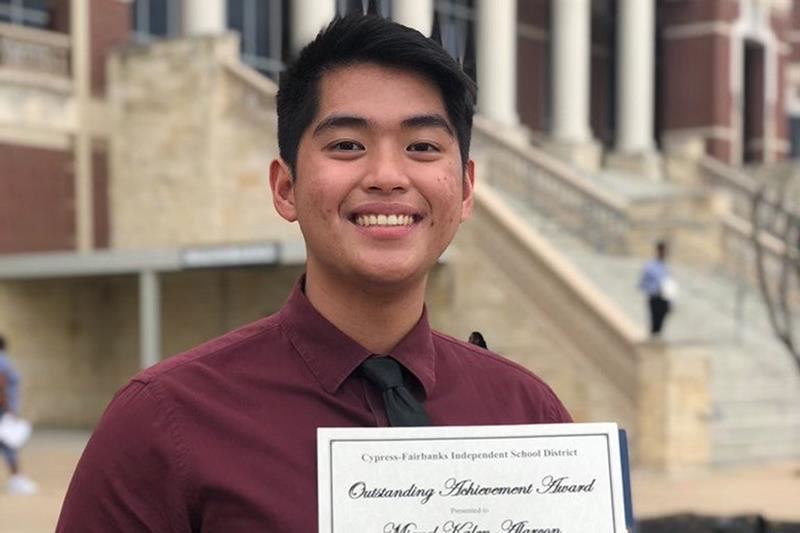 Cypress Ranch High School Class of 2022 graduate Miguel Alarcon received the National Merit University of Texas at Dallas.